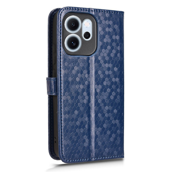Klopové pouzdro pro Oppo Reno 14F, Wallet Rhombus, modré