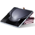 Pouzdro CASEME pro Samsung Galaxy Z Fold6 5G, RFID Leather Wallet, s popruhem přes rameno, růžové