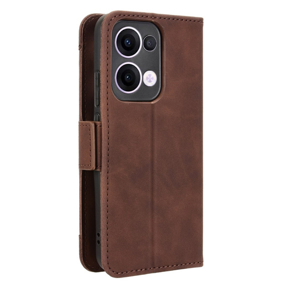 Klopové pouzdro pro Oppo Reno 13, Card Slot, hnědé