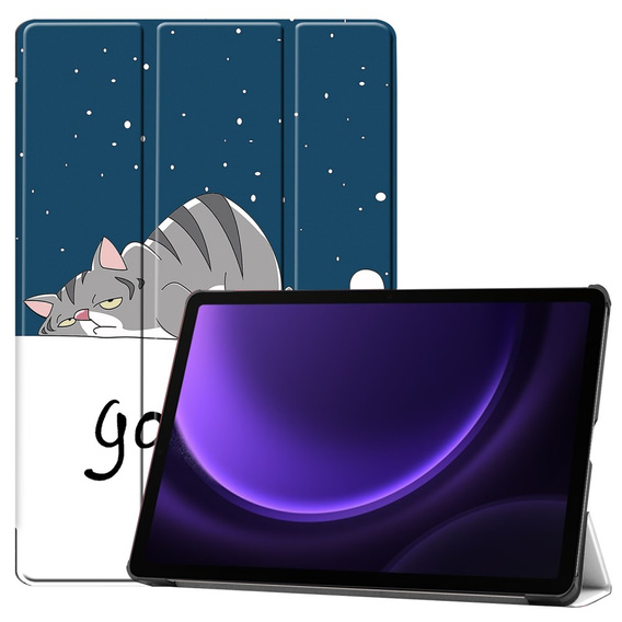 Pouzdro pro Samsung Galaxy Tab S10 Lite / S10 FE / S9 FE, s klopou, sleeping cat