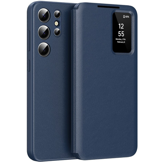 Flipové pouzdro pro Samsung Galaxy S24 Ultra, Smart View Wallet, modré