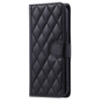 Pouzdro s klopou pro Samsung Galaxy S25, Rhombus Crossbody Leather, černé