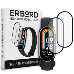 2x hybridní sklo ERBORD pro Xiaomi Smart Band 10 / 9 / 8