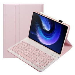 Pouzdro + klávesnice Xiaomi Pad 6/6 Pro, růžové rose gold