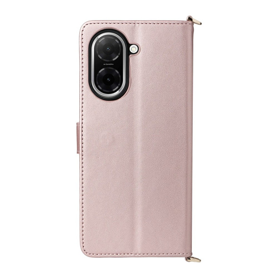 Flipové pouzdro pro Xiaomi Redmi A5, Crossbody Leather Wallet, růžové