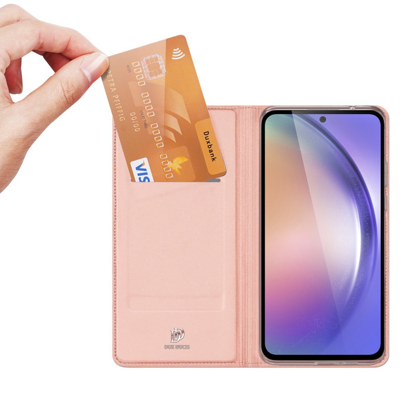 Pouzdro Dux Ducis pro Samsung Galaxy A55 5G, Skinpro, růžové rose gold