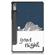 Pouzdro pro Lenovo Tab P11 Pro Gen 2 TB132FU TB132XU 11.2", s klopou, sleeping cat