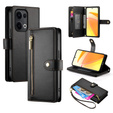 Klopové pouzdro pro Oppo Reno 13 Pro 5G, Wallet Zipper Pocket, černé