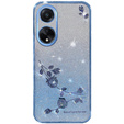 Pouzdro pro Oppo A58 4G, Glitter Flower, modré