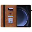 Pouzdro pro Samsung Galaxy Tab S9 FE / S10 FE, Wallet Pen Slot, hnědý
