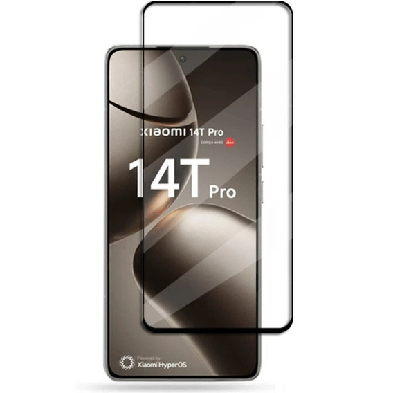 3D tvrzené sklo pro Xiaomi 14T Pro, černý rámeček