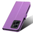 Klopové pouzdro pro Xiaomi Redmi Note 12 4G, Wallet Smart Magnet, fialové