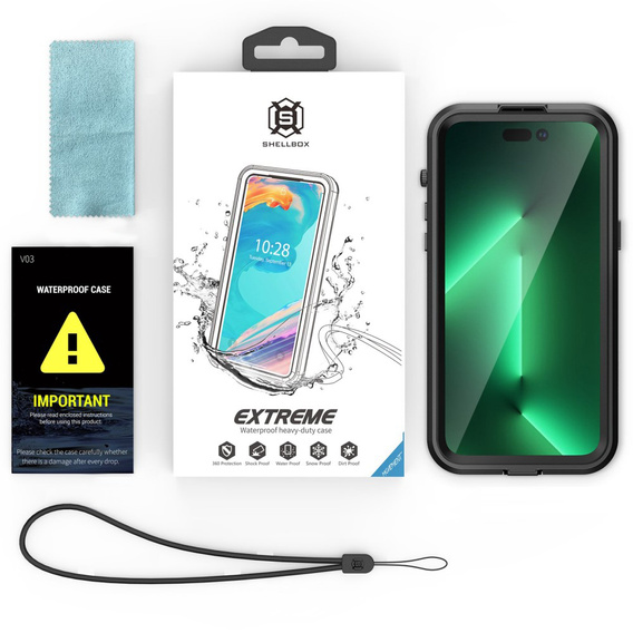 Vodotěsné pouzdro IP68 pro iPhone 14 Pro, pro MagSafe, černé