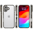 Pouzdro pro iPhone 17, s krytem fotoaparátu, průhledné s černými boky