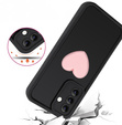 Pouzdro pro Samsung Galaxy A36, Silicone Heart, černé + 9H tvrzené sklo