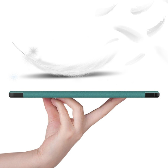 Pouzdro pro Samsung Galaxy Tab S9 FE+ Plus, Smartcase s prostorem pro stylus, zelené