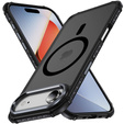 Matné pouzdro pro iPhone Air, pancéřované, pro MagSafe, kouřové s černými boky