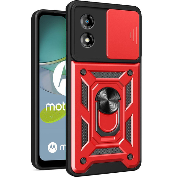 Pouzdro pro Motorola Moto E13, CamShield Slide, červené