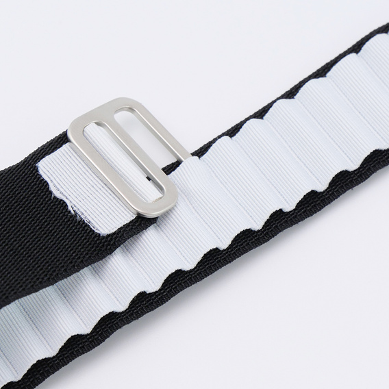 Nylonový řemínek pro Apple Watch 1/2/3/4/5/6/7/8/SE/ULTRA 42/44/45/49 mm, černý / bílý