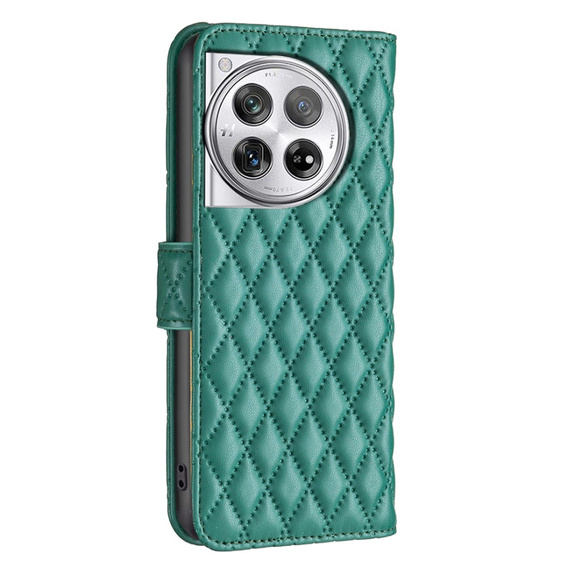 Klopové pouzdro pro OnePlus 12 5G, Wallet, BINFEN COLOR, zelené