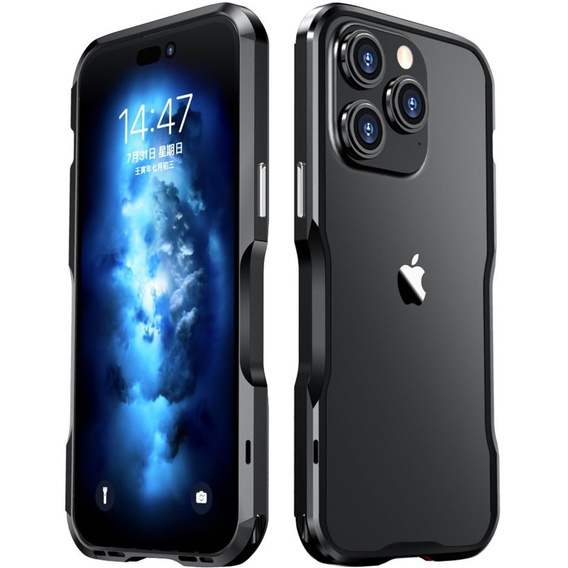 Pouzdro LUPHIE pro iPhone 14 Pro Max, Armor Bumper, černé