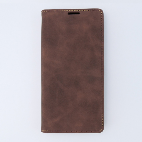 Pouzdro pro Motorola Moto G13/ G23 4G, ERBORD Vintage peněženka s klopou, káva
