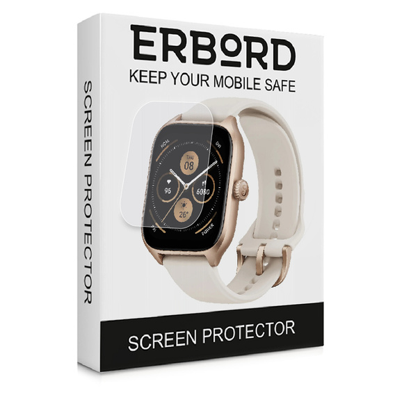 3x ERBORD Hydrogelová fólie pro Amazfit GTS 4