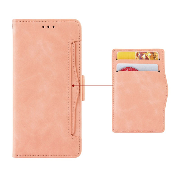 Klopové pouzdro pro Samsung Galaxy A55 5G, Card Slot, růžové