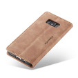 Pouzdro CASEME pro Samsung Galaxy S8, Leather Wallet Case, hnědé
