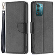 Klopové pouzdro pro Nokia G11 / G21, Litchi Wallet Case, černé