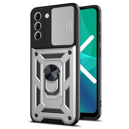 Pouzdro pro Samsung Galaxy S23 Plus, CamShield Slide, stříbrné