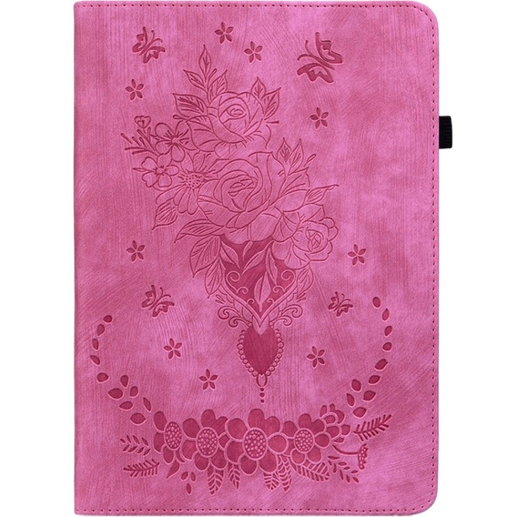 Pouzdro s klopou pro Lenovo Tab P12, flower, růžové