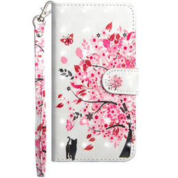 Klopové pouzdro pro Xiaomi Redmi Note 8 Pro, Wallet cat & tree, bílé