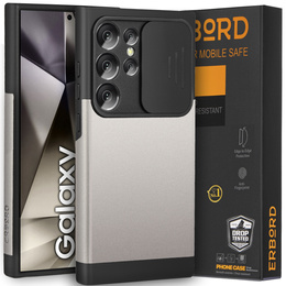 Pouzdro pro Samsung Galaxy S24 Ultra, ERBORD MagProtect Slide Camera, šedé gunmetal