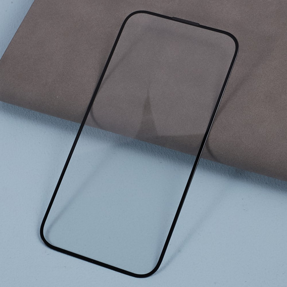 3D tvrzené sklo pro iPhone 15, s krytem reproduktoru, černé