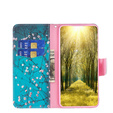 Klopové pouzdro pro Xiaomi Redmi 12C, Wallet, sakura, modré