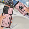 Pancéřové pouzdro pro Samsung Galaxy A54 5G, Camera Slide Card Slot, růžové rose gold