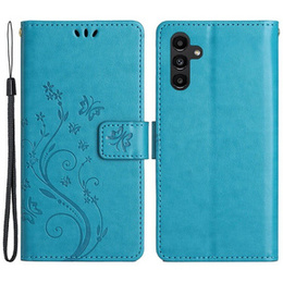 Klopové pouzdro pro Samsung Galaxy A55 5G, Wallet, Butterfly, fialové