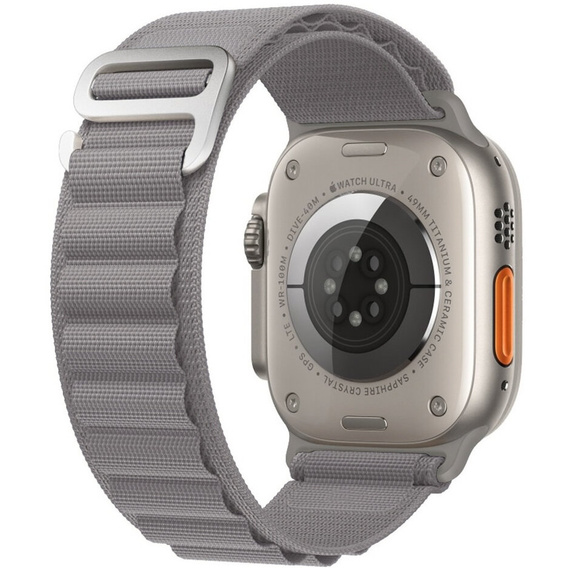 Nylonový řemínek pro Apple Watch 1/2/3/4/5/6/7/8/SE/ULTRA 42/44/45/49 mm, šedý