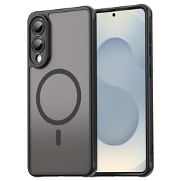 Pouzdro pro Samsung Galaxy S25 Edge, Kickstand Matt Case, pro MagSafe, černé + sklo na displej