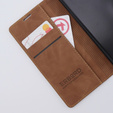Pouzdro pro Xiaomi Redmi Note 12S, ERBORD Vintage peněženka s klopou, hnědé