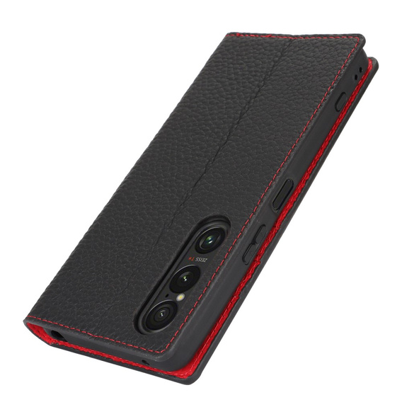 Kožené pouzdro pro Sony Xperia 1 VI, ERBORD Grain Leather, černé