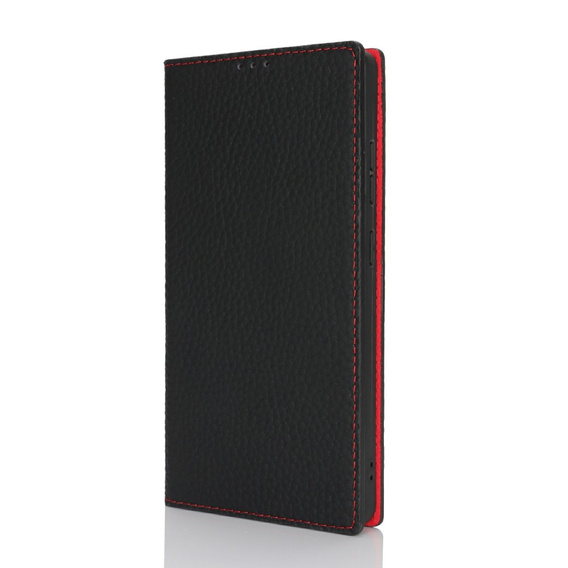 Klopové pouzdro pro Samsung Galaxy S25 Ultra, Litchi Skin Grain, černé