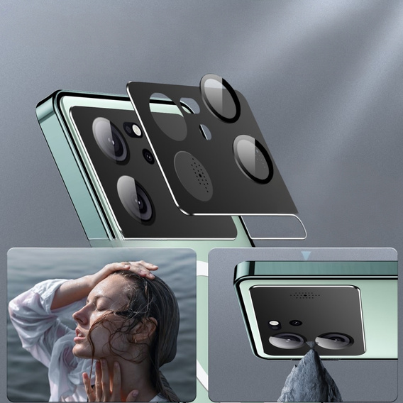 Ochranné pouzdro na fotoaparát pro Xiaomi 13T / 13T Pro, CamShield MagSafe, transparentní / zelené