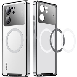 Ochranné pouzdro na fotoaparát pro Xiaomi 13T / 13T Pro, CamShield MagSafe, průhledná / stříbrná