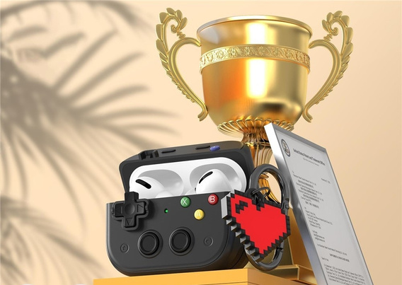 Retro pouzdro na konzoli se srdíčkem pro AirPods Pro 3