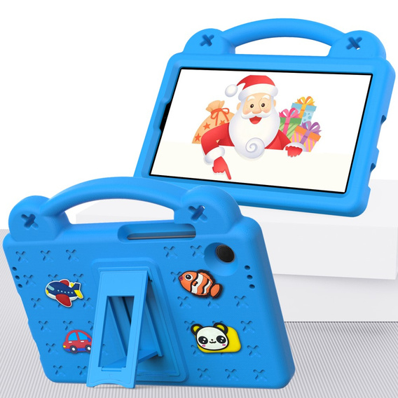 Dětské pouzdro pro Samsung Galaxy Tab A9, Cute Patterns, se stojánkem, modré