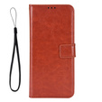 Klopové pouzdro pro Xiaomi Redmi 12C, Crazy Horse Wallet, hnědé