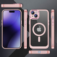 Pouzdro pro iPhone 15, ERBORD Impact Guard, MagSafe, růžové