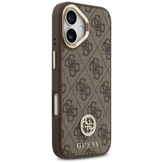 Pouzdro GUESS 4G Strass Logo pro MagSafe s páskem pro iPhone 17